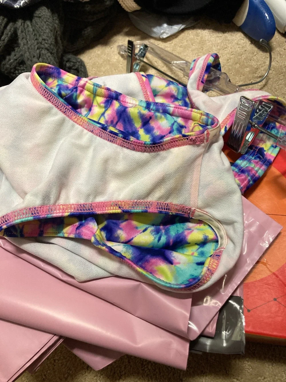 Speedo Girls Multi-Color Tie-Dye One Piece Swimsuit